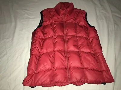 Men's Iceburg Full Zip Down Vest Size Large Red Nylon Outdoor Winter • $20