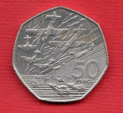 1994 D-day 50p Coin. Old Large Size Uk Fifty Pence Piece. • £5.50