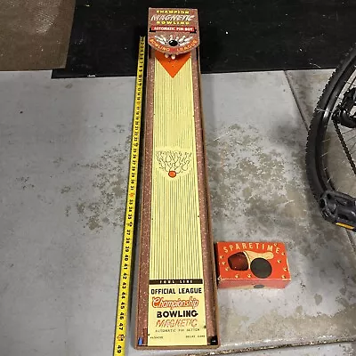 $275 • Buy Super Vintage Championship Magnetic Bowling Game. “Automatic PIN Boy” 4’ Long !!