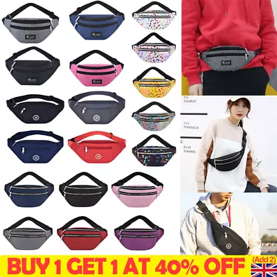 £6.69 • Buy Women&Men Waist Bag Fanny Pack Belt Bag Travel Sport Hip Bum Bag Small Purse NEW