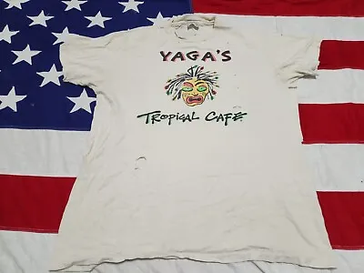 VTG Yaga Tropical Cafe Shirt Yagas Rasta Baby Dis Aint No Disco Boye Single... • $280