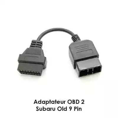 For Subaru 9 Pin OBD1 To 16 OBD2 Connector Adapter Scanner Cable Diagnostic Tool • £9.99