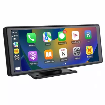 10.26in Car Stereo Bluetooth Stereo Radio MP5 Player Wireless Carplay W/Rear Cam • £114.36