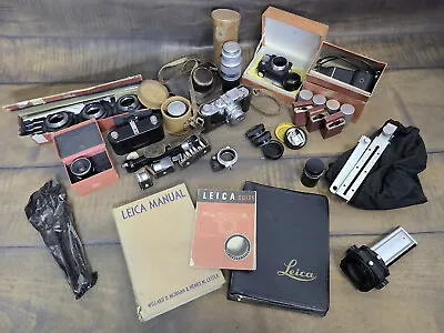Vintage Leica DRP Ernst Leitz Wetzlar Film Camera 35mm - EVERYTHING INCLUDED • $900