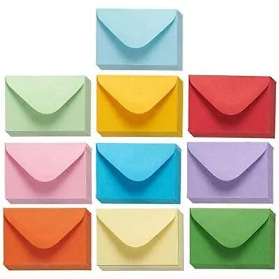 100 Pack Mini Colored Gift Card Envelopes For Wedding Birthday Party Supplies • $14.01