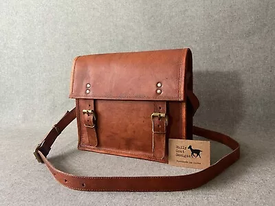 Leather Bag 11  Wide Satchel S11 Shoulder Bag IPad Billy Goat Designs • $64.59