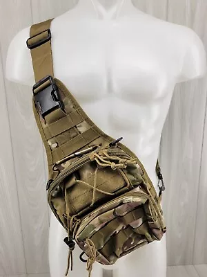 Outdoor Tactical Sling Bag Military Crossbody Pack Chest Shoulder Backpack • $12.74