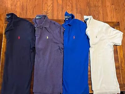 Lot Of  4 Polo Ralph Lauren  Short Sleeve  Men’s Polo Shirts M- Medium • $60