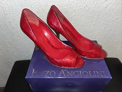 Enzo Angiolini Womens Shoes Size 8.5 Eamaylie Dark Red Patent Pre-owned • $13.99