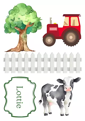 Personalised Farm Animal Edible A4 Icing Sheet Cake Toppers Decorations Uncut • £2.90