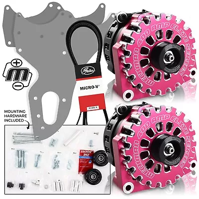 Mechman 800 Amp Pink Dual Alternator Kit For 1999 - 2004 GM Trucks • $1599