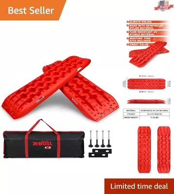 Vehicle Recovery Traction Tracks - Red Lightweight & Durable - 41.7  Long • $129.97