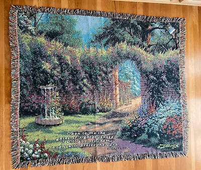 Blanket Manual Woodworkers Weavers Tapestry Throw Psalm 118:9 NWT NEW Gates • $22.22