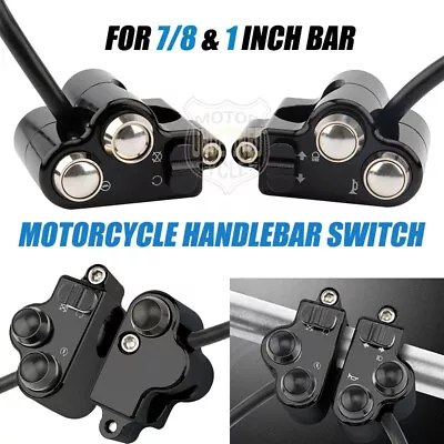 7/8'' ~ 1'' Motorcycle Handlebar Switch Kill Start Turn Signal Horn Hi & Lo Beam • $64.30