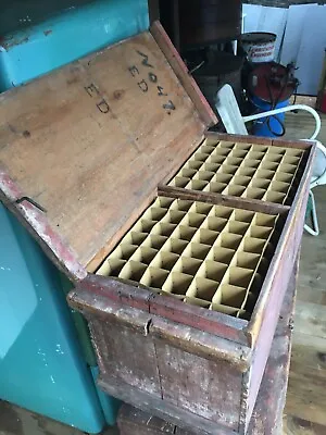 Primitive  One  Wooden Egg Carrier Crate 500 Eggs 27in X 12.5in X 13in • $315