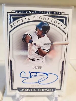 CHRISTIN STEWART 2019 Panini #RS-CS Auto Autograph Card SP #/99 DETROIT TIGERS • $8