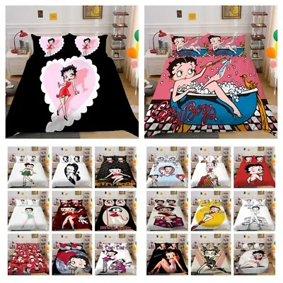 £54.83 • Buy 3D Printing Duvet Covers Betty Boop Theme Bed Set Girls Home Textiles Pillowcase