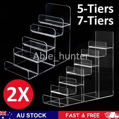 $33.98 • Buy 2pcs Wallet Holder Stand DISPLAY Rack Clear Acrylic Rack For Purse Sunglasses