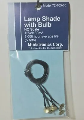 Miniatronics Corp. Part # 475-7210505 Lamp Shade With Bulb - 12V 30mA 5 Sets HO • $14.95