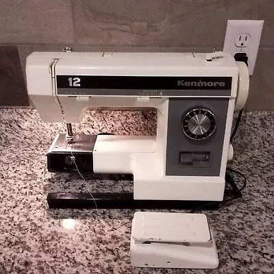 Vintage Kenmore Sewing Machine Sears Roebuck Model 158 0180 W/Pedal Tested! • $64.95