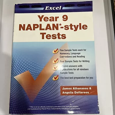 NAPLAN-style Tests: Year 9 By James A. Athanasou (Paperback 2010) • $12.95