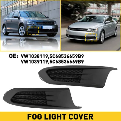Front Bumper Fog Light Cover Grille Grill Trim For VW JETTA 2011-2014 VW1039119 • $27.99