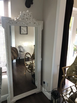£195 • Buy French Ornate Style Full Length Off White Wall Length Mirror