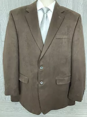 Lauren Ralph Lauren LRL Men's Brown Polyester Suede Sport Coat 44-46 Long (t4) • $40