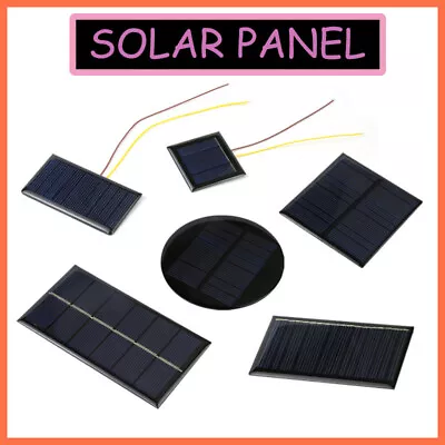 Solar Cell Solar Panel Many Type 2V 3V 5V 5.5V 6V 9V 10V 12V Battery Charger DIY • £1.86