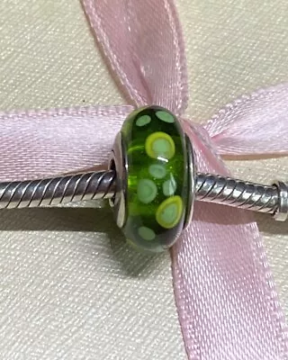 Genuine Pandora Green Bubbles Murano Glass Charm 790696 • £14