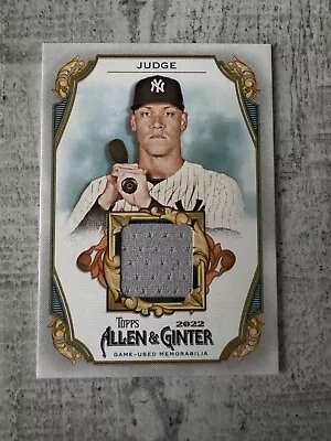 2022 Topps Allen And Ginter Baseball Relics #AGRB-AJ Aaron Judge Jersey Patch • $25