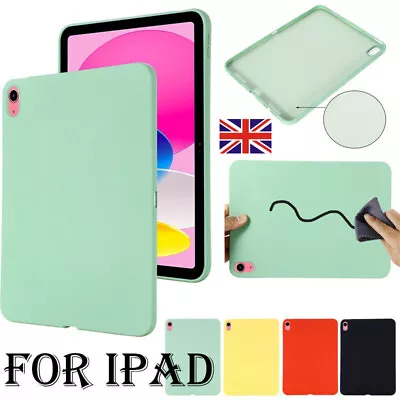 For IPad 2 3 4 5/6/7/8/9/10th Gen Air Pro Case Liquid Silicone Shockproof Cover • £12.83