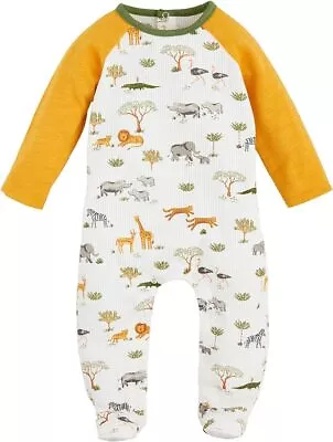 Mud Pie E4 Baby Boy Safari Print Sleeper One Piece Set 12150071 - Choose Size • $34.99