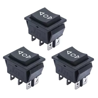 3pcs DC12V Momentary Rocker Switch 6 Pin 3 Position DPDT Reverse Polarity Tog... • $15.08