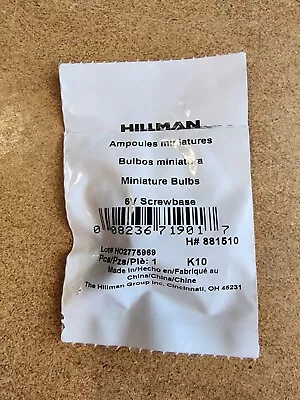 Hillman Miniature Bulbs 6V Screwbase (2 Packs) • $7.99