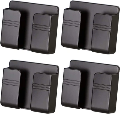 $13.99 • Buy 4PC Wall Mount Cell Phone Charging Holder, Black Adhesive Mobile Phone Wall Stan