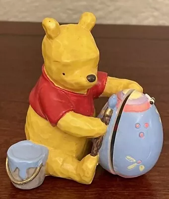 It’s Easter! Disney Classic Winnie The Pooh Figurine Hinged Egg With Piglet GUC • $11.99