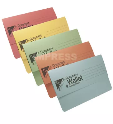 30 X Foolscap Document Wallets 285gsm Thick Card Assorted A4 Paper Folders Files • £12.95