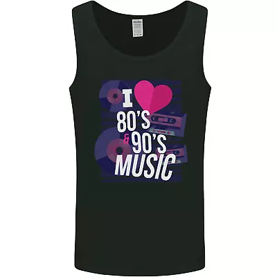 I Love 80s 90s Music Pop Rock Acid House Mens Vest Tank Top • £10.49