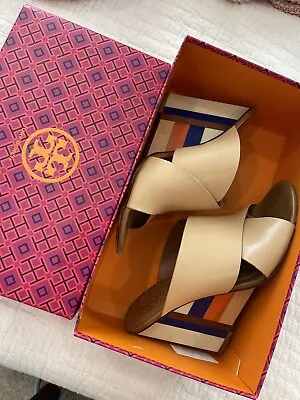 Tory Burch Color Cube Color Block Leather Wedges 8.5 • £120.64