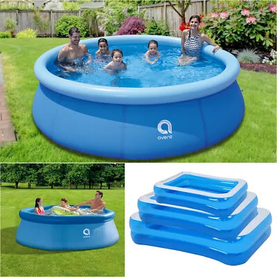 Large Family Swimming Pool Garden Outdoor Summer Inflatable Above-Ground Pools • £25.95