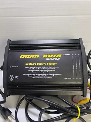 Minn Kota 2 Bank Battery Charger Mk 220 20 Amp Tested • $100