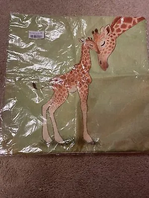 £5.99 • Buy New Sealed “Elviros” 18” Square CUSHION COVER Giraffe DESIGN Green