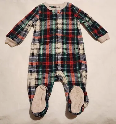 NWT Baby Gap Multi Plaid Christmas Pajamas PJs 1PC Footed Unisex Baby Toddler • $14.99