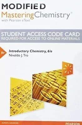 Modified Mastering Chemistry  Introductory Chemistry EText Access Code 6th Ed • $72.99