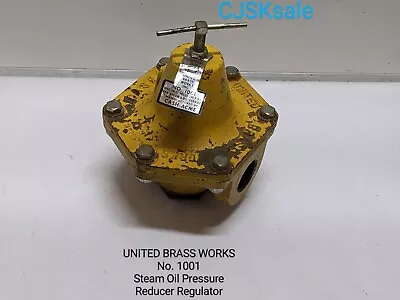 UNITED BRASS WORKS No. 1001 Steam Oil Pressure Reducer Regulator (USED). • $99