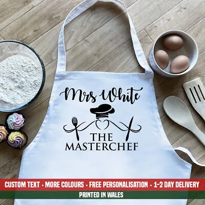 Ladies Custom Name The Master Chef Apron Girls Cook Masterchef Christmas Gift • £12.99