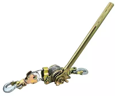 4400lb 2 Ton Hoist Ratchet Hand Lever Puller Come Along Double Hooks Cable Hd • $46.99