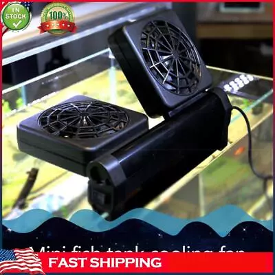 Fish Tank Low Noise Cooling Fan Mini Marine Aquarium Temperature Controller Fan • $17.95