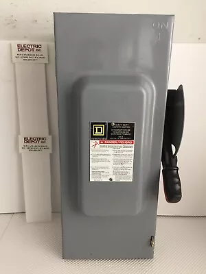 Square D Hu363 100 Amp 600 Volt 3 Phase Fused Indoor  Disconnect..1464 • $200